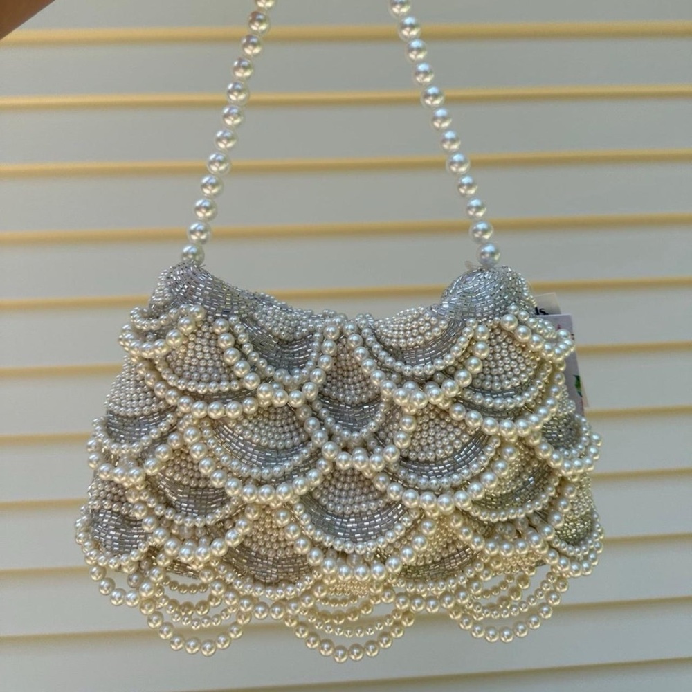 TJ Maxx Marshall’s viral Pearl Beaded Shoulder Bag with intricate detail